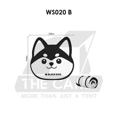 Blackdog Ultrasonic Carpet Picnic Mat Black Doggy Cute Portable Waterproof Outdoor CBD2650WS020 CBD2650201010