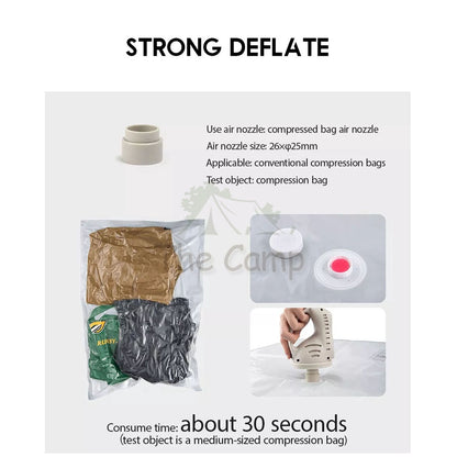 Naturehike Inflate Deflate Air Pump Portable Camping Bed Built in Battery Mattress Tent Flysheet Tarp Table Chair Bag