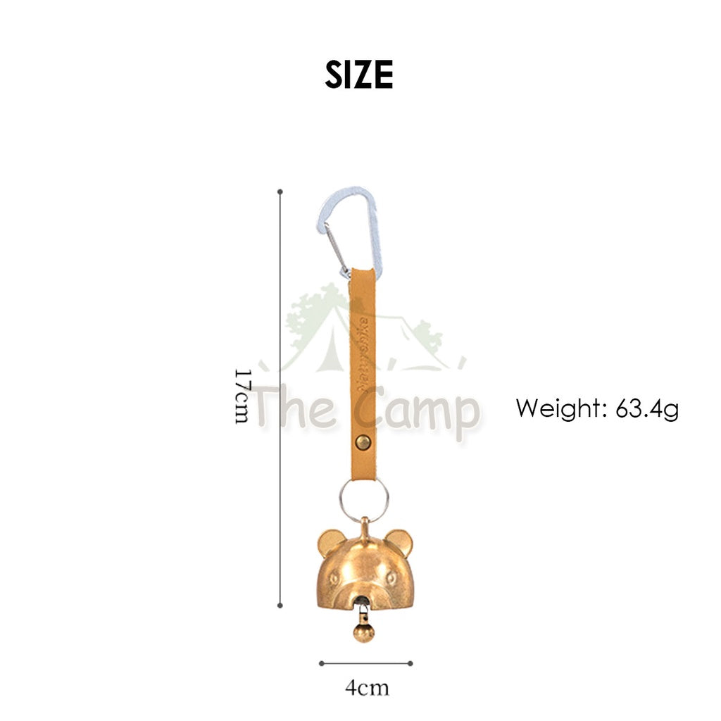 Naturehike Outdoor Camping Brass Hanging Bell Ornaments Wind Chime Bear Ring