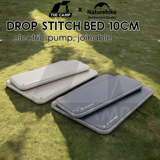 Naturehike Drop Stitch Air Bed Mattress 10cm with Electric Pump Joinable Silent Tilam Outdoor Camping CNK2550WS039