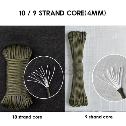 9 / 10 Strand Core 4mm 31m 100m Paracord Rope Parachute Cord Military Standard Lanyard Flysheet Tarp Tent Camping Survi