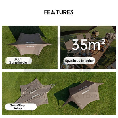 Naturehike Cloud Skies PRO 860 960 Tarp Flysheet TiBlack Coating Outdoor Camping Waterproof Awning Mesh CNK2650WS023