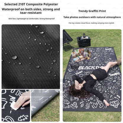 Blackdog Remax Ultralight Mat Carpet Picnic Black Cute Portable Waterproof Outdoor Hiking Camping CBD2650WS014