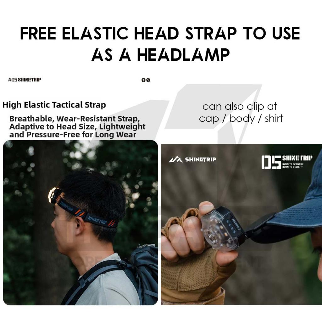 Shinetrip Multipurpose Light LED Headlamp Head Light Hanging Magnet Hook Clip Outdoor Camping Running Hiking A604