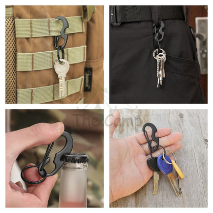 Carabiner D Shape S Shape Aluminium Stainless Steel Buckle Clip Key Chain Outdoor Camping Paracord Spring Keyring Hook