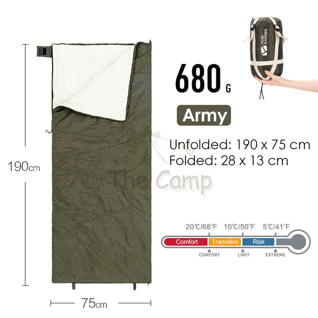 Mobi Garden Envelope Sleeping Bag Ultralight Portable Outdoor Camping Hiking Light Weight Naturehike