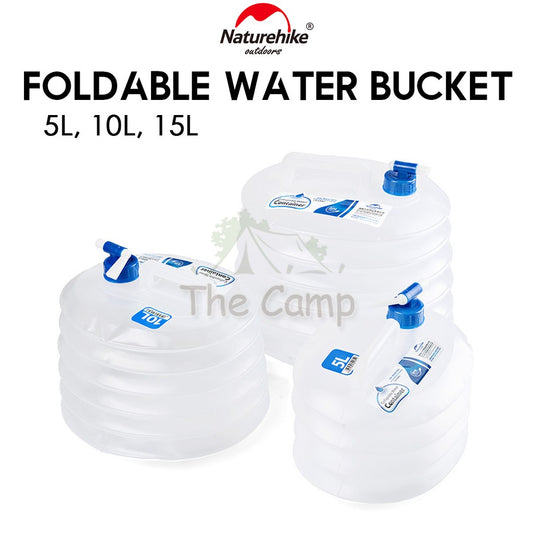 Naturehike Folding Collapsible Water Bucket with Tap Picnic Hiking Camping Container Tent Mobi Garden Travel Fishing
