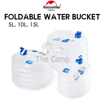 Naturehike Folding Collapsible Water Bucket with Tap Picnic Hiking Camping Container Tent Mobi Garden Travel Fishing