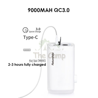 Naturehike 3 in 1 Rechargeable Air Pump + LED Lamp Light Lantern for Inflatable Mattress Pillow Camping