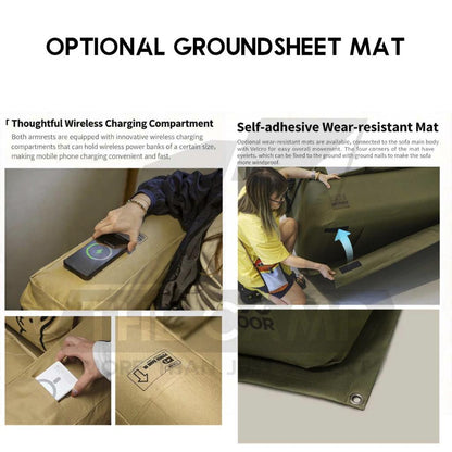 CC Air Sofa Drop Stitch Version Day Dream Outdoor Camping Optional Groundsheet Mat Leisure Inflation Lazy Bed