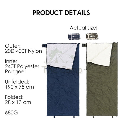 Mobi Garden Envelope Sleeping Bag Ultralight Portable Outdoor Camping Hiking Light Weight Naturehike