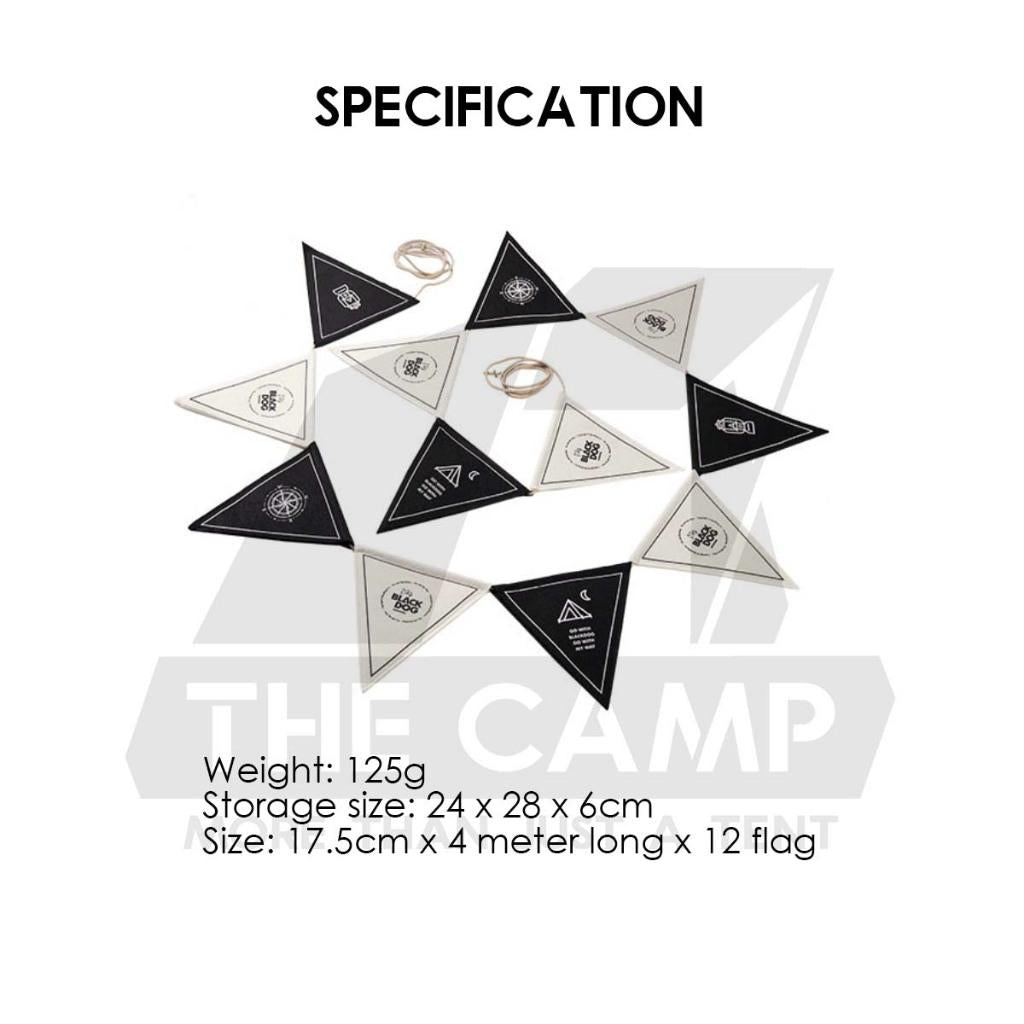 Blackdog Camping Atmosphere Flag Lattice Design Portable Birthday Party Picnic Tent Decorative 12 Flag 4M BD-QZ001