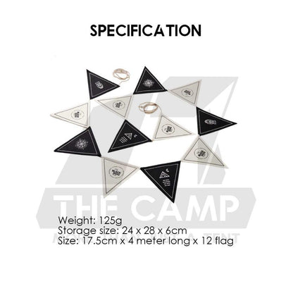 Blackdog Camping Atmosphere Flag Lattice Design Portable Birthday Party Picnic Tent Decorative 12 Flag 4M BD-QZ001