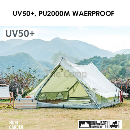 Mobi Garden Era 150 Tent Large Space 2 3 4 People Quick Fast Rainproof Outdoor Camping Browns Naturehike