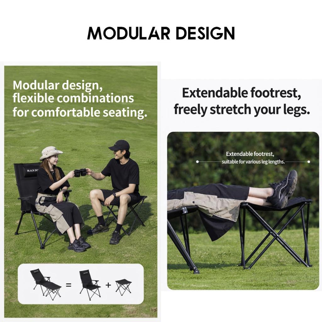 Blackdog Modular Lounge Chair Recliner Stool Foot Rest Folding Adjustable Chair Reclining Outdoor Camping CBD2650JJ016