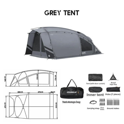 Shinetrip Conqueror Tunnel Tent 7 series Aluminium 70D Premium Nylon Fabric PU3000mm 17m2 Khemah A603