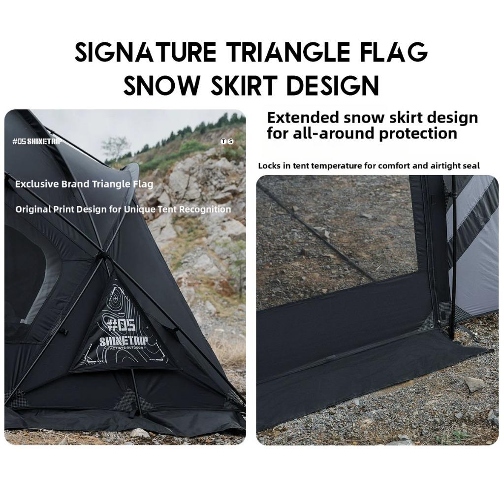 Shinetrip Conqueror Tunnel Tent 7 series Aluminium 70D Premium Nylon Fabric PU3000mm 17m2 Khemah A603