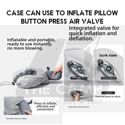 Naturehike Air Neck Pillow with 3D Shoulder Back Support Travel Bantal Leher Kereta Bantal Travel U Shape CNK2550WS040