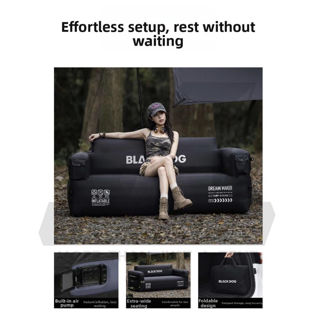 Blackdog Dream Maker Sofa Inflatable Air Pillar Built in Pump Outdoor Camping Chair Inflation Bed Mattress CBD2550WS072