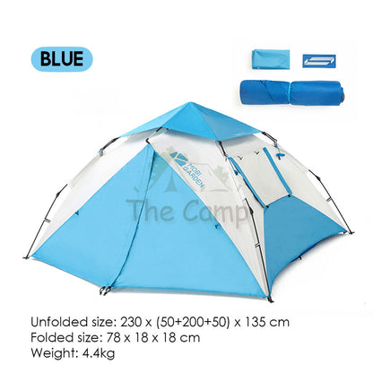 Mobi Garden Camping Automatic Anti Rainstorm Tent Large Space 2 3 4 People Quick Fast Rainproof Outdoor Tent Camp