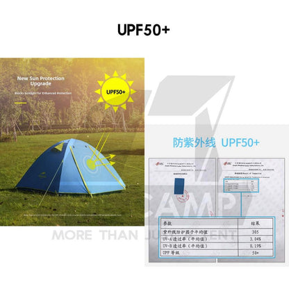 Naturehike P Series Tent 3 Person 2pax 3pax Waterproof Ultralight Hiking UPF50 Outdoor Camping Khemah NH18Z033-P