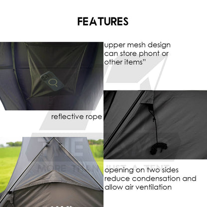 Wellhike SWS 2 Person Hiking Tent Morning Mist Lightweight Portable with Mesh Outdoor Camping Solo Khemah