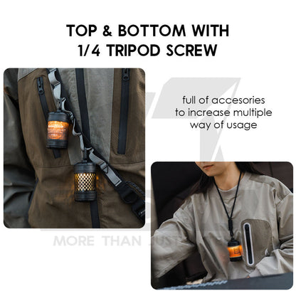 Shinetrip 19 Tornado Light Rotating Lamp Outdoor Camping Tactical Style Free Sticker Tripod Magnet Hanging Lanyard Strap