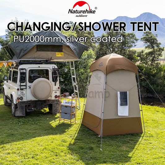 Naturehike Outdoor Camping Changing Shower Tent Travel Bathroom Portable Toilet Waterproof Flysheet Tarp Peg Rope Nail