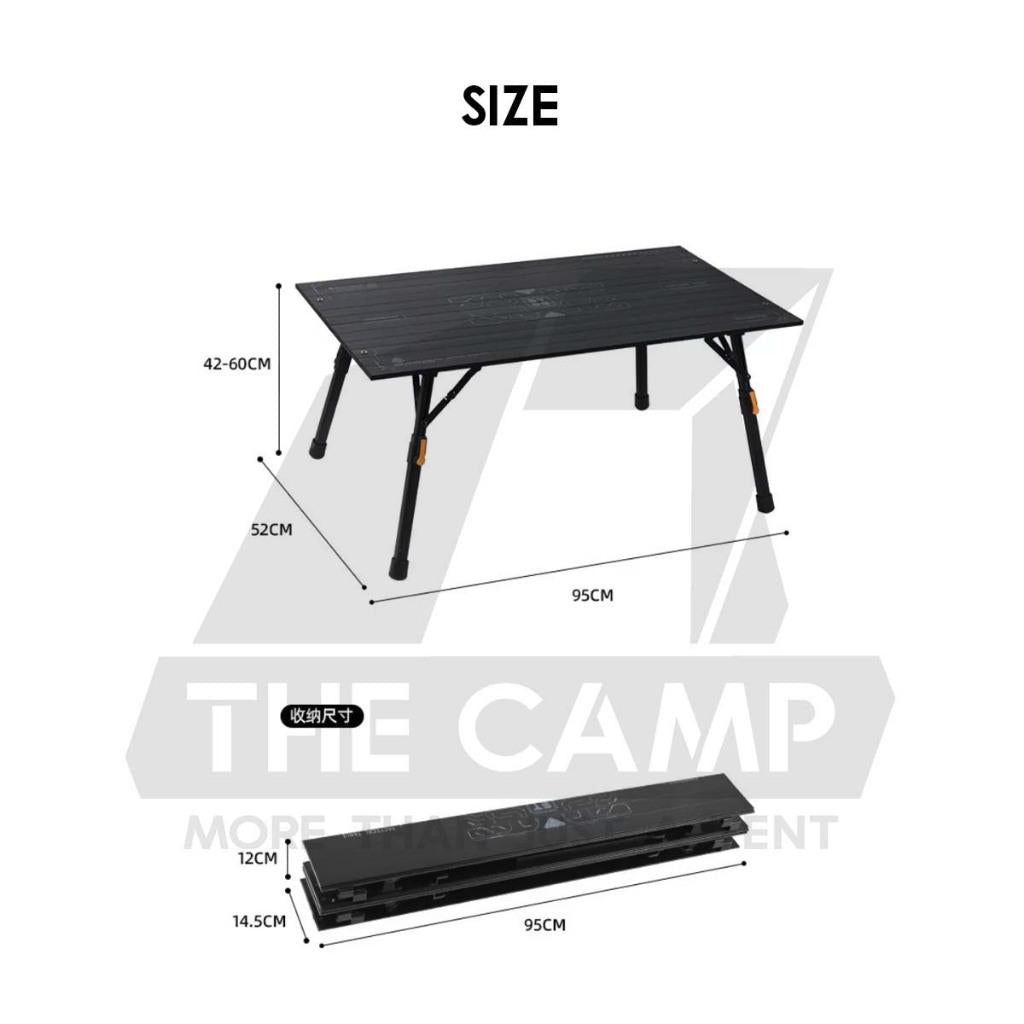 Shinetrip 4 Fold Table Adjustable Height Aluminium Alloy 1 piece Design Tactical Side Expansion IGT Panel A599