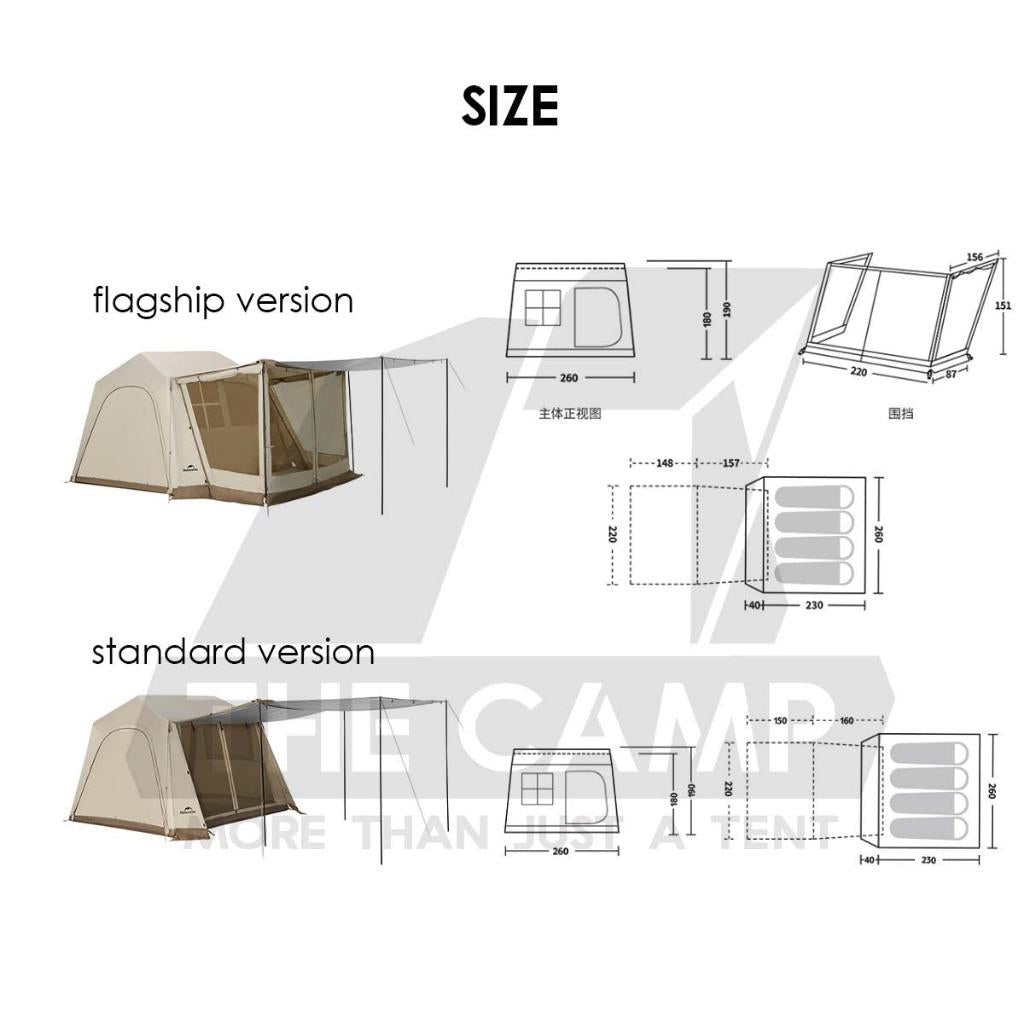 Naturehike Village 6 Air Tent Standard / Flagship Model Inflation Pump Outdoor Camping Khemah Angin CNK2650WS037
