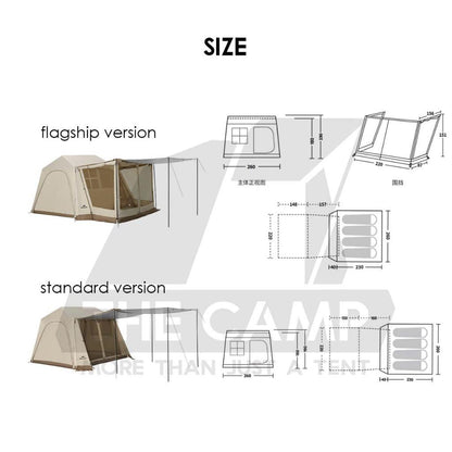 Naturehike Village 6 Air Tent Standard / Flagship Model Inflation Pump Outdoor Camping Khemah Angin CNK2650WS037