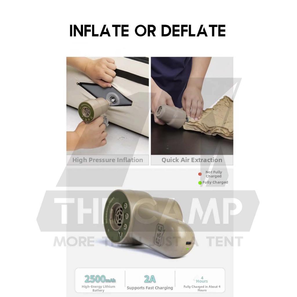 CC Handheld Pump Brushless for Sofa Air Bed Mattress Tent Inflate Deflate 2psi Flysheet Dome Tarp