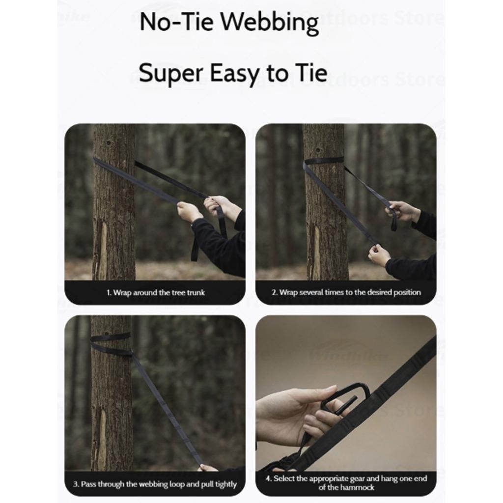 Blackdog Ultralight Hammock Double Size Anti Roll Design Adjustable Strap Outdoor Camping Buaian Gantung CBD2550WS071