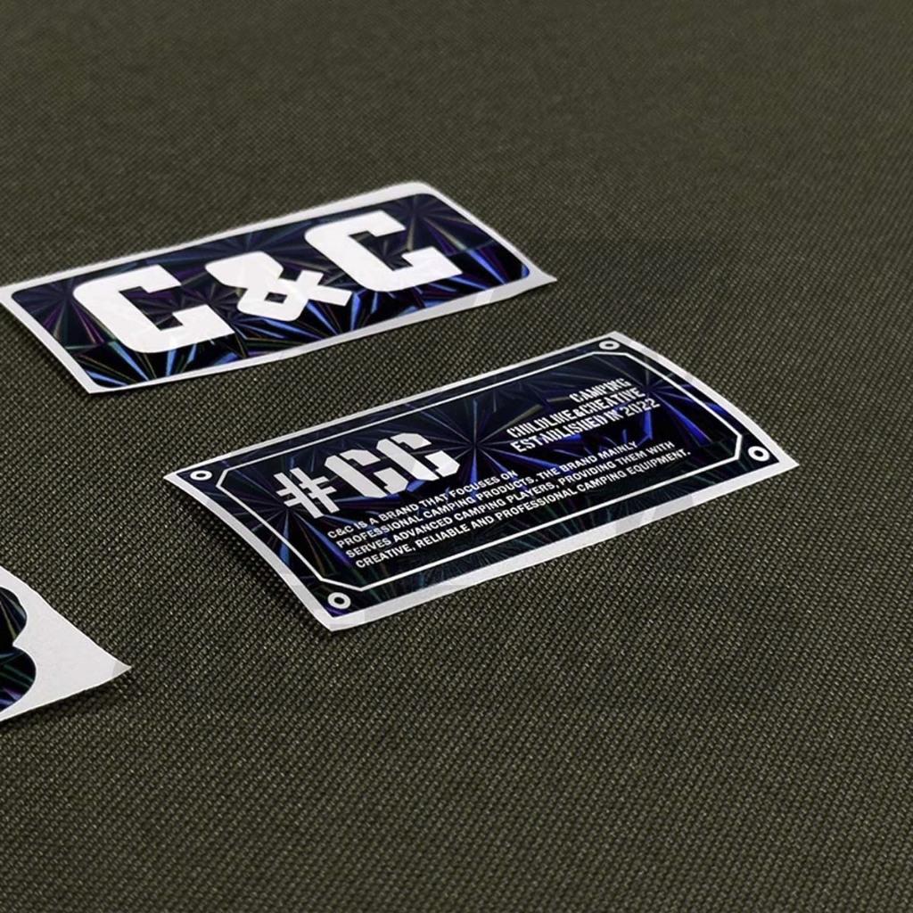 CC Brand Logo Sticker for Box Tent Cooler Box Table Laser