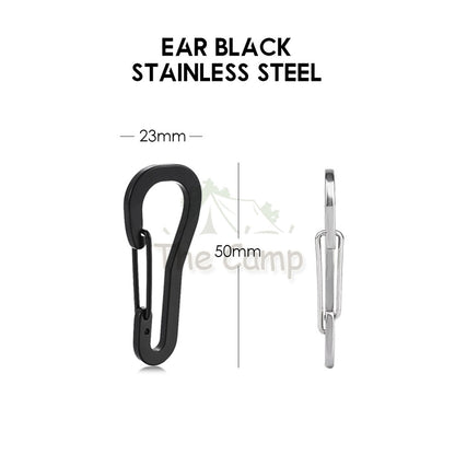 Carabiner D Shape S Shape Aluminium Stainless Steel Buckle Clip Key Chain Outdoor Camping Paracord Spring Keyring Hook