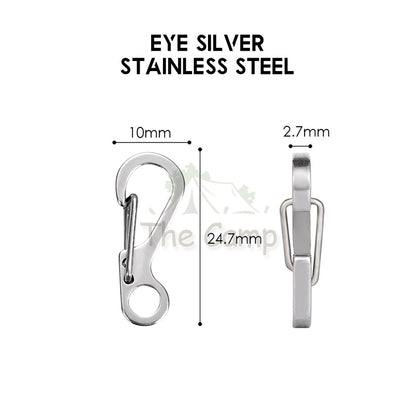 Carabiner D Shape S Shape Aluminium Stainless Steel Buckle Clip Key Chain Outdoor Camping Paracord Spring Keyring Hook