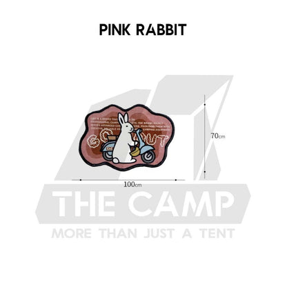 CC Carpet Faux Cashmere Material Unique Rabbit Design Outdoor Camping Tent Mat Rug Soft and Comfortable