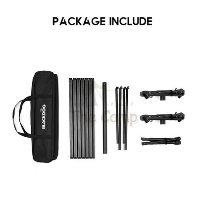 Blackdog Adjustable Aluminium Alloy Folding Table Foldable Wagon Table Top Tabletop Black Tent Pole Tarp Camping Chair