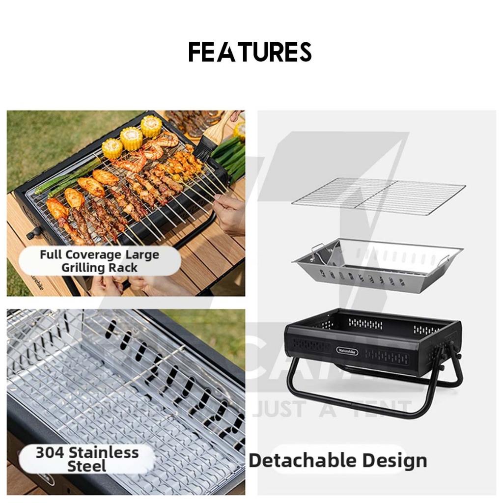 Naturehike Misty Desktop BBQ Grill Charcoal Rack Portable Grill Folding Grills Stove Barbecue CNK2650CF011