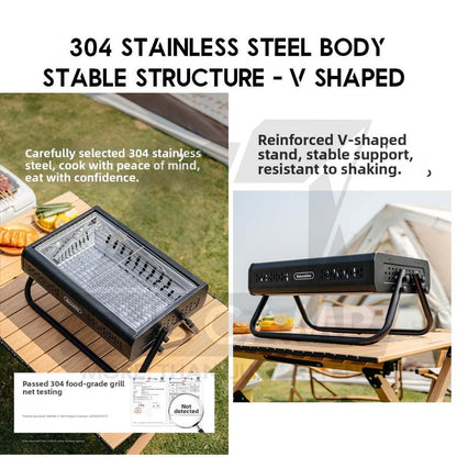 Naturehike Misty Desktop BBQ Grill Charcoal Rack Portable Grill Folding Grills Stove Barbecue CNK2650CF011