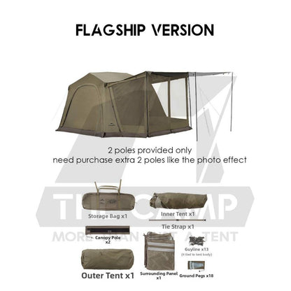 Naturehike Village 6 Gen 3 Auto Tent Standard / Flagship Model Inflation Pump Outdoor Camping Khemah Angin CNK2650WS035