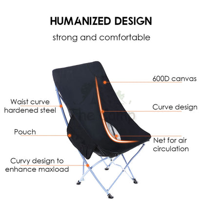 Camping Folding Chair High & Low Back Outdoor Portable Foldable Picnic Moon Chair Aluminium Alloy Lightweight Naturehike