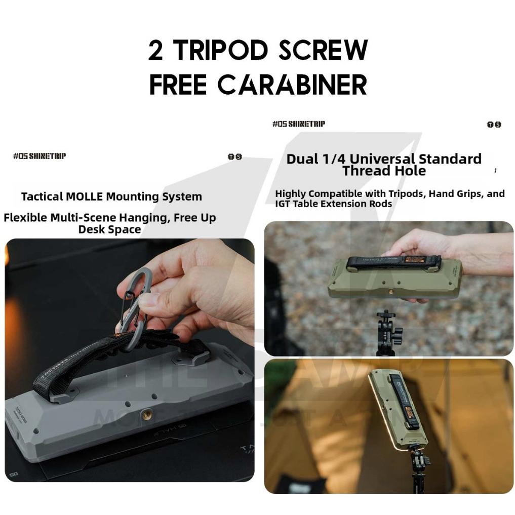 Shinetrip Light of Dawn Camping Light 20000mah Multipurpose Tripod Lamp Outdoor Hanging Lampu Cerah Tahan Lama A603