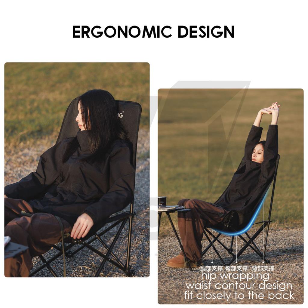 Blackdog Foldable Chair Camping Outdoor Foldable Folding Moon Chair Tent Table Flysheet Black CBD2300JJ020 CBD2300JJ026