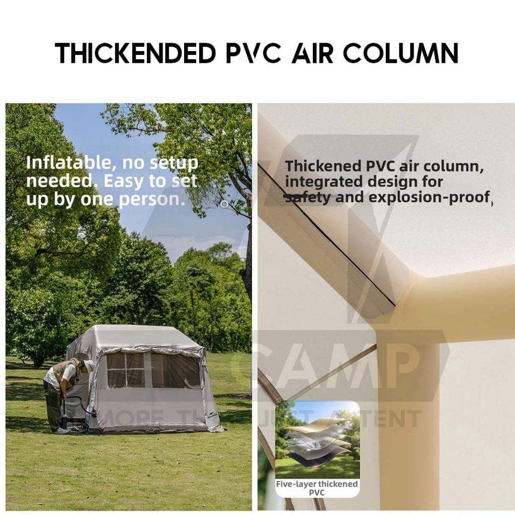 Naturehike Village 6 Air Tent Standard / Flagship Model Inflation Pump Outdoor Camping Khemah Angin CNK2650WS037