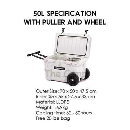 Naturehike Portable Extreme Cooler Box Ice Box Camping Outdoor Picnic Refrigerator Storage Box 25L 50L Freezer