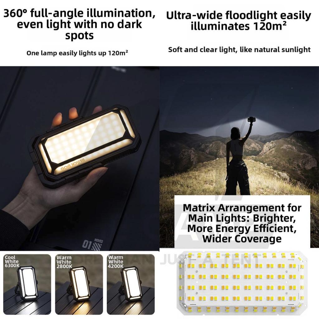 Blackdog Solar Light ZM047 Multipurpose 10000mah Rechargeable Battery Outdoor Camping Lampu Terang CBD2550ZM047