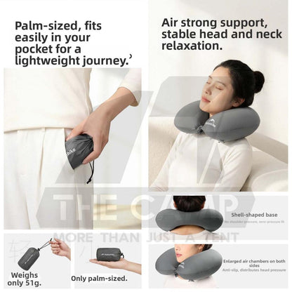 Naturehike TPU Air Neck Pillow Travel Neck Support Bantal Leher Kereta Bantal Travel U Shape Memory Foam CNK2650WS030