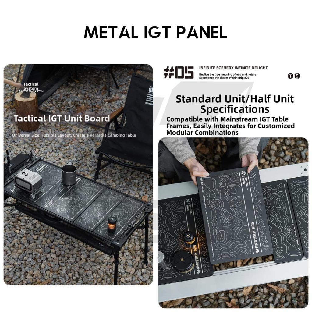 Shinetrip IGT Panel Metal Version 1 Unit Half Unit Plate for IGT Table Outdoor Camping Modular Meja A454