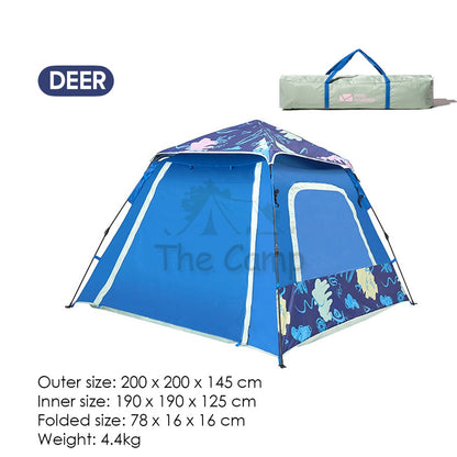 Mobi Garden Camping Automatic Spacious Tent Large Space 2 3 4 People Quick Fast Rainproof Outdoor Tent Camp UPF50+